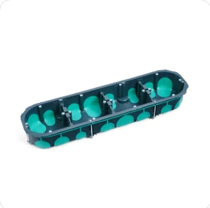 TradeForce - Boite d'appareillage etanche a l'air RE 2020 4 postes diam67-68 prof 40mm - Réf. Fab.: 0026000048