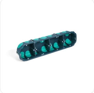 TradeForce - Airtight RE 2020 junction box, 4 gangs, 67-68mm diameter, 40mm depth - Mfg. Ref.: 0026000048