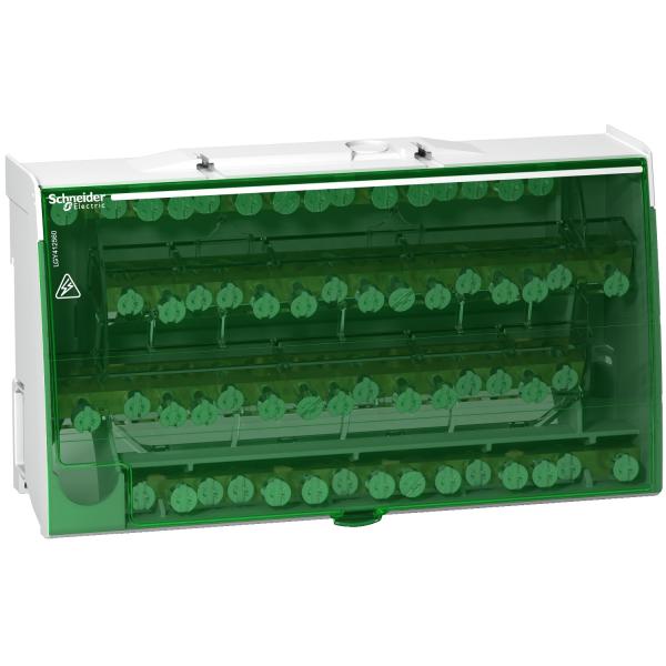 Schneider Electric - Linergy DS - Four-pole stepped distributor - 125A - 4x15 holes - Mfg. Ref.: LGY412560