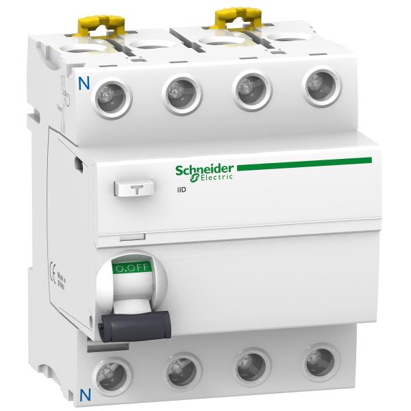 Schneider Electric - Acti9, iID interrupteur différentiel 4P 40A 30mA type AC - Réf. fab.: A9R11440