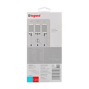 Legrand - Cordon USB Type-A vers micro USB , USB C et Lightning - - Réf. fab.: 050693