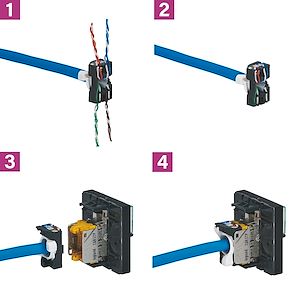 LEGRAND - Prise RJ45 catégorie6 FTP mosaic 2 modules - blanc - Réf. Fab.: 076565