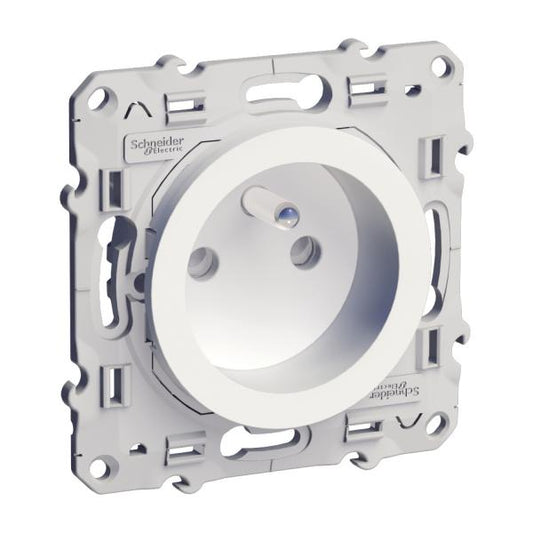 Schneider Electric - Odace 2011 - lot de 40 prises de courant 2P+T S520059 - blanc - Réf. fab.: S523059P
