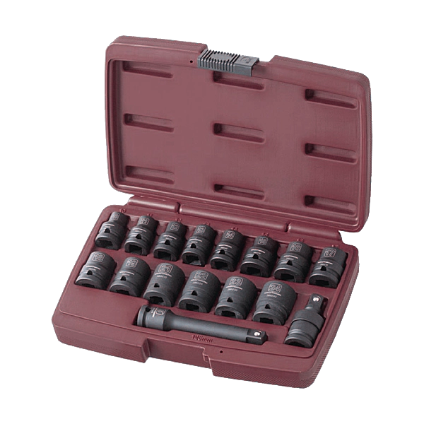 KRAFTWERK - 1/2'' Impact Socket Set, 16 pcs. - Ref: 380005