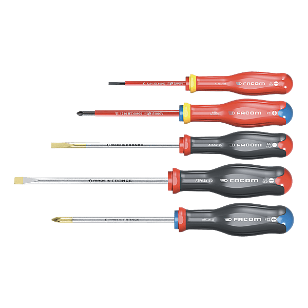 FACOM - Jeu de 5 tournevis isolés Protwist 1000 V - Réf. fab.: AT.J5VEPB