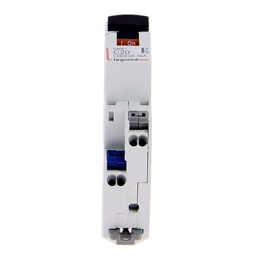LEGRAND - Disjoncteur phase+neutre dnx³4500 6ka arrivée et sortie borne automatique - 1p+n 230v~ 20a courbe c - 1 module - Réf. fab.: 406784