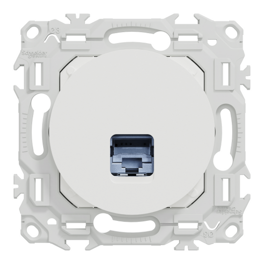 Schneider Electric - Odace - lot de 108 prises RJ45 Cat6 STP grade 2TV min à grade 3TV - blanc craie - Réf. fab.: S920476P