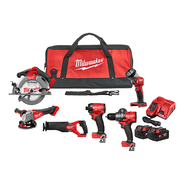 MILWAUKEE - M18 FPP6G3 6-Piece Power Tool Kit - Mfg. Ref.: 4933498658