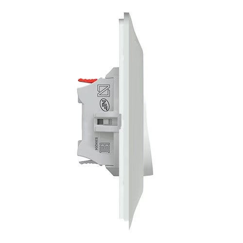 Schneider Electric - Ovalis - two-way switch - 10AX - White - with claws - with plate - Manufacturer Ref: S321204