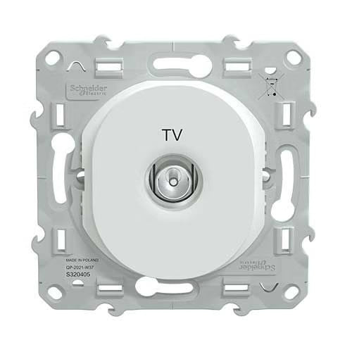 Schneider Electric - Ovalis - single TV socket - White - Mfg. Ref.: S320405
