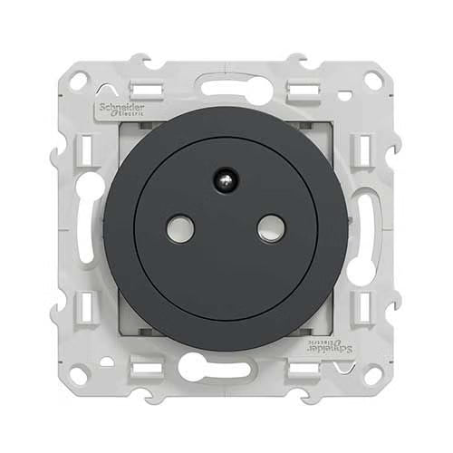 Schneider Electric - Odace 2011 - prise de courant 2P+T affleurante - anthracite - connexion rapide - Réf. fab.: S540052
