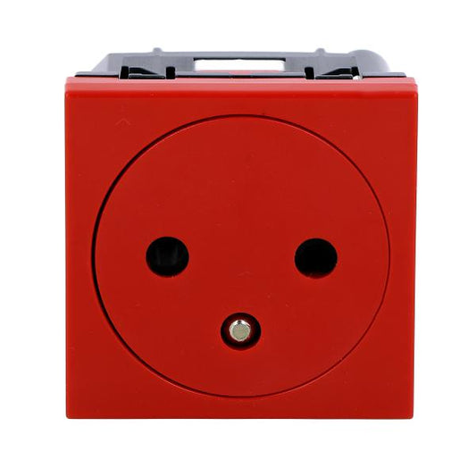 Legrand - Prise de courant Surface Mosaic - 2P+T - 2 modules - rouge antimicrobien - Réf. fab.: 077133