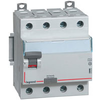 Legrand - Interrupteur différentiel DX3-ID haut/bas vis - 4P 400V~ 40A typeAC 30mA - 4 mod - Réf. fab.: 411661