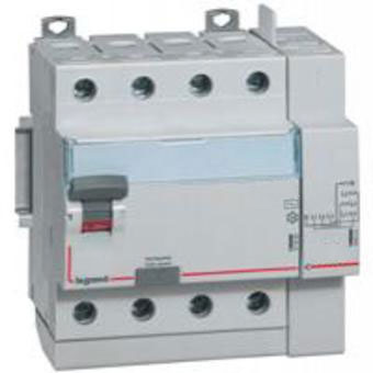 Legrand - DX3-ID high/low screw residual current circuit breaker - 4P 400V~ 25A AC type 300mA - 4 modules - Mfg. Ref: 411664