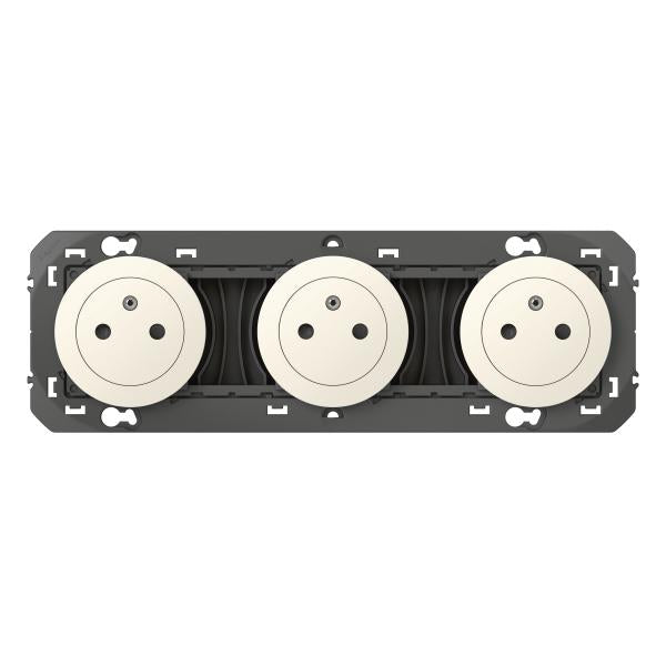 LEGRAND - Triple prise de courant 2P+T surface dooxie 16A précâblées finition blanc - Réf. Fab.: 600333