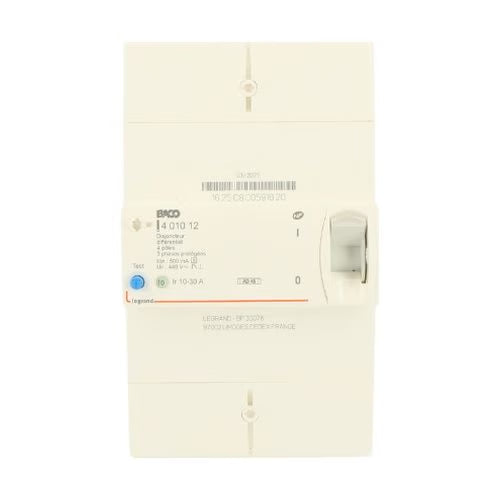 Legrand - Disjoncteur de branchement Enedis tétrapolaire différentiel 500mA sélectif - 30A - Réf. fab.: 401012