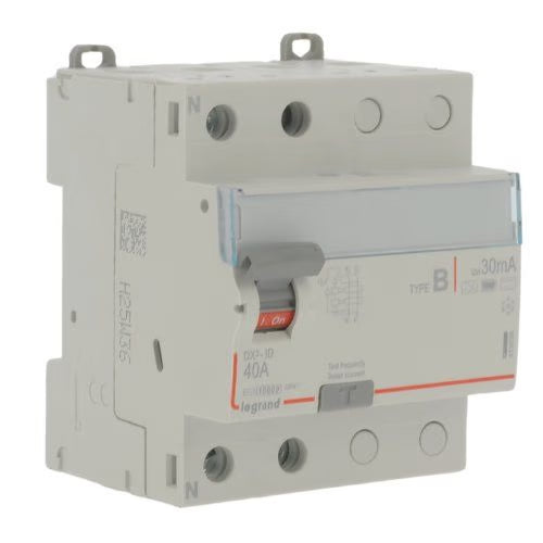 Legrand - Interrupteur différentiel DX3-ID vis - 2P 40A TypeB 30mA - 4 modules - Réf. fab.: 411956