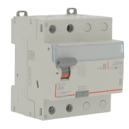 Legrand - Interrupteur différentiel DX3-ID vis - 2P 40A TypeB 30mA - 4 modules - Réf. fab.: 411956