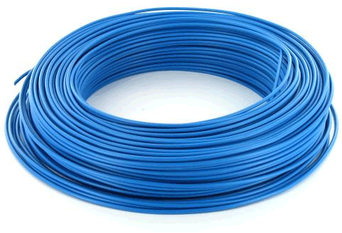 Sermes fils & câbles - Fil H07 V-U (Rigide) 10 mm² bleu - Couronne 100 m - Réf : 0009B