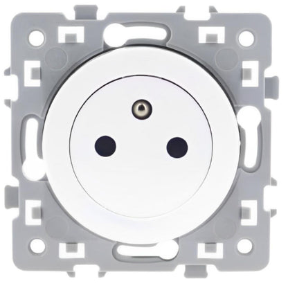 EUR'OHM - Square Prise de courant 2P+T affleurante blanc - Réf. Fab.: 60239