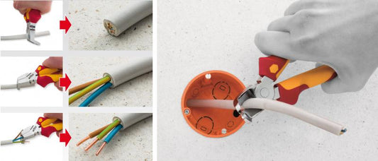 WIHA - Insulated TriCut Pliers - cuts, sheaths, strips - Ref. no.: 38552
