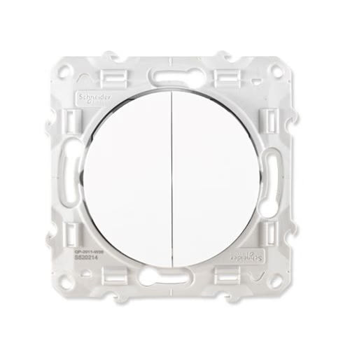 Schneider Electric - Odace 2011 - double va-et-vient - blanc - 10A - Réf. Fab. : S520214
