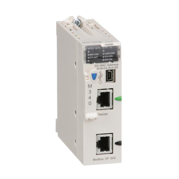 Schneider Electric - Modicon M340 - processeur - 1024 E/S TOR 256 E/S ANA - 1Modbus - 1Ethernet - Réf. Fab.: BMXP342020