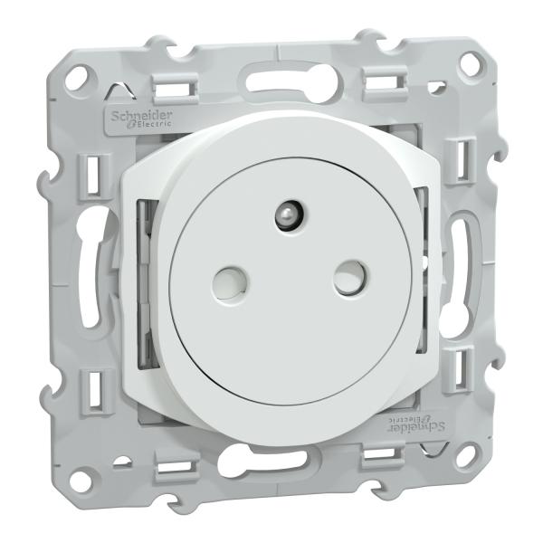 Schneider Electric - Ovalis - Lot of 108 2P+E flush S320052 - 16A - White - no individual packaging - Mfg. Ref.: S320052P