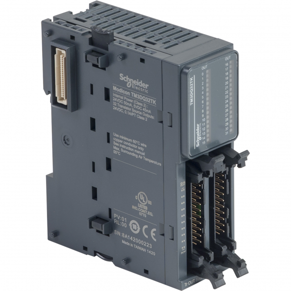 Schneider Electric - Modicon TM3, module 32 sorties TOR, PNP 0,1A, connecteur HE 10 - Réf. Fab.: TM3DQ32TK