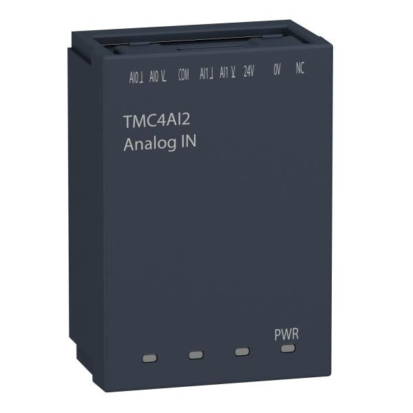 Schneider Electric - Modicon M241, module 2 entrées analogiques, tension 0-10V, courant 0/4-20mA - Réf. Fab.: TMC4AI2