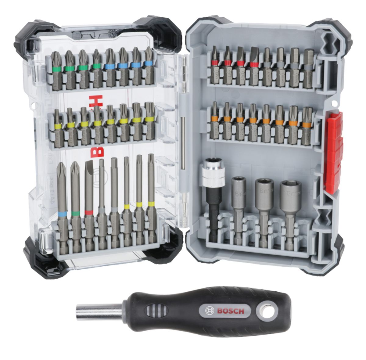 BOSCH - XL-Coffret de vissage 44 pcs-et-poignée - Réf. Fab. : 2607017693