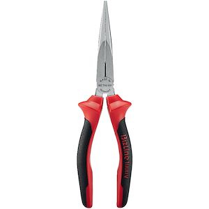 BIZLINE - Long half-round nose pliers, straight, 200 mm, 1000 V insulated - Manufacturer ref.: 790031