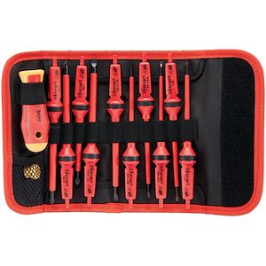 BIZLINE - 1000 V Insulated Screwdriver Set with 10 Interchangeable Blades - Mfr. Ref.: 790098