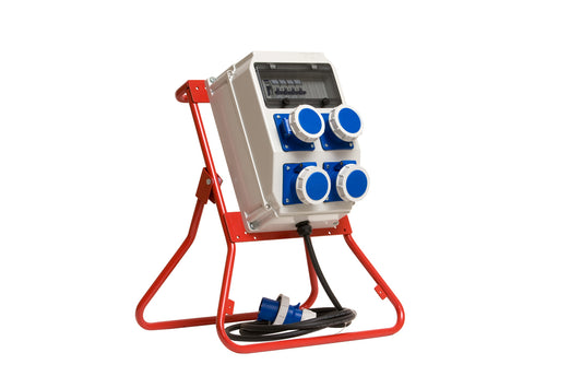 CEBA - Coffret de chantier 4 prises P17 IP66 250V - arrêt d'urgence - 2m H07RNF 3G2,5 - Réf. Fab.: CC4AUP17IP66