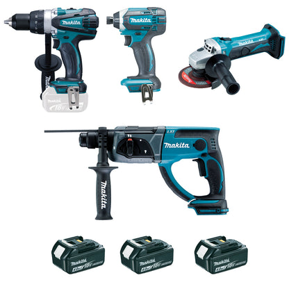 MAKITA - Pack électroportatif 4 machines Réf. fab.: DLX4054MX1