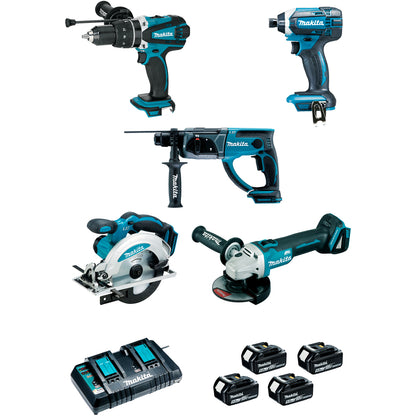 MAKITA - Pack électroportatif 5 machines - Réf. fab.: DLX5039PTJ