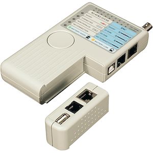 GIGAMEDIA -  Testeur de câblage RJ45, RJ11, RJ12, BNC et USB- Réf. Fab. : 908CTR2