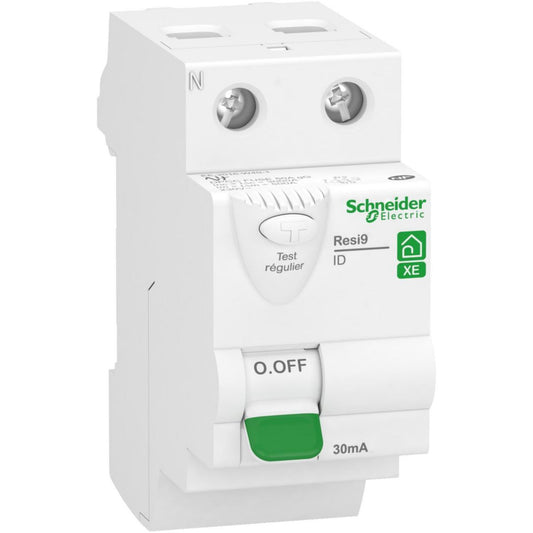 Schneider Electric - Resi9 XE - interrupteur différentiel - 2P - 63A - 30mA - Type A - embrochable - Réf. fab.: R9ERA263