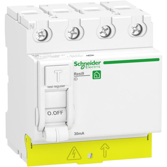 Schneider Electric - Resi9 - interrupteur différentiel - 4P - 40A - 30mA - Type A - peignable - réf. fab.: R9PRA440