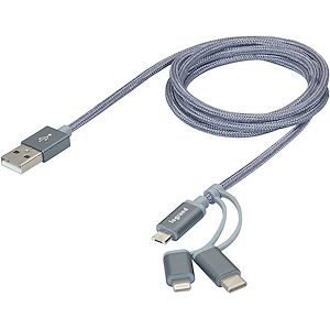 Legrand - Cordon USB Type-A vers micro USB , USB C et Lightning -  - Réf. fab.: 050693