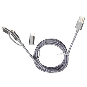 Legrand - Cordon USB Type-A vers micro USB , USB C et Lightning -  - Réf. fab.: 050693