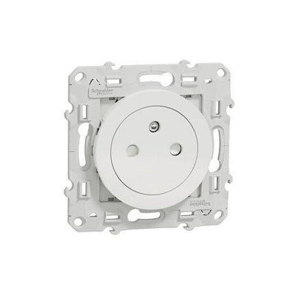 Schneider Electric - Odace 2011 - Pack of 100 flush-mounted 2P+E sockets S520052 - white - Mfg. ref.: S524052P