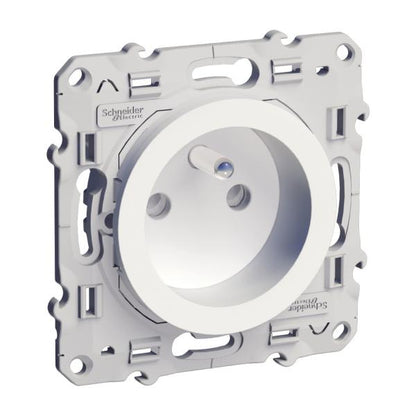 Schneider Electric - Odace 2011 - lot of 40 2P+E S520059 socket outlets - white - Mfg. ref.: S523059P