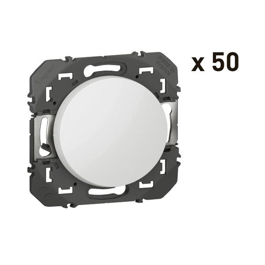 LEGRAND - Lot de 50 interrupteurs ou va-et-vient dooxie 10AX 250V~ finition blanc  - Réf. Fab.: 600601