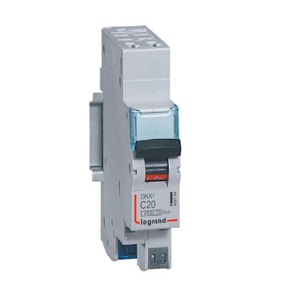 LEGRAND - Lot de 50 disjoncteurs DNX3 4500 Phase + Neutre 20A courbe C - bornes auto - Réf. Fab.: 100013