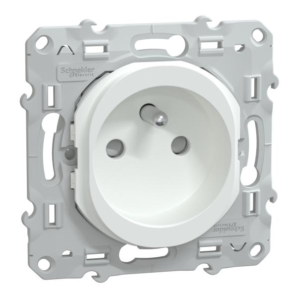 Schneider Electric - Ovalis - Lot de 108 2P+T à puits S320059 - 16A - Blanc - Réf. Fab.: S520052