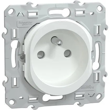 Schneider Electric - Ovalis - Lot de 108 2P+T à puits S320059 - 16A - Blanc - Réf. Fab.: S520052