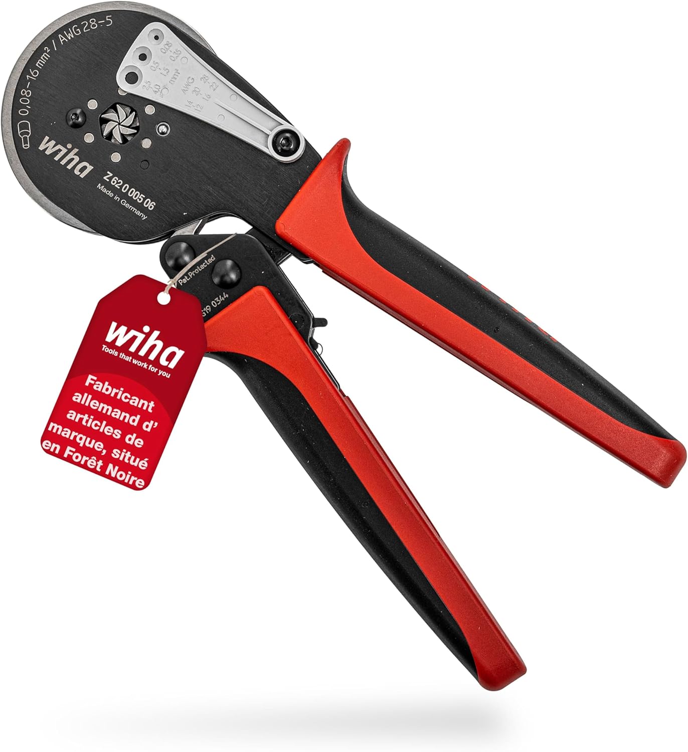 WIHA - Pince à sertir automatique hexagonale de 0,08 - 16 mm² - Réf. fab.: 41246