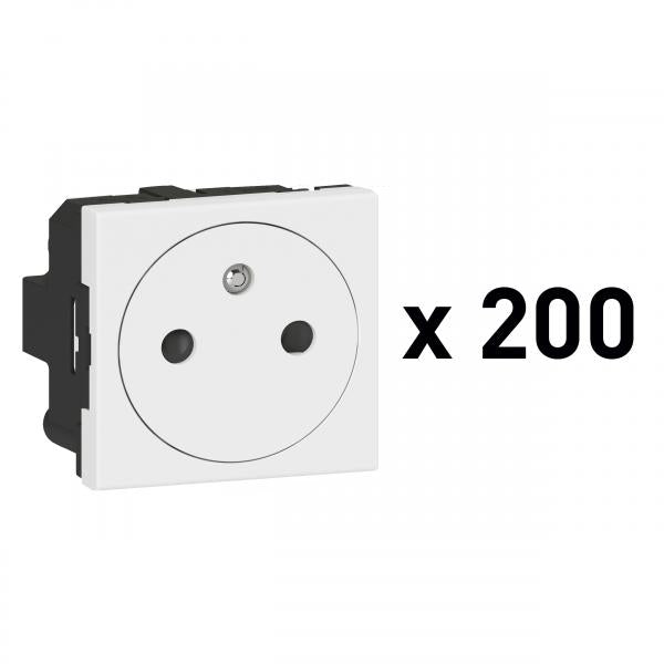 LEGRAND - Surface Power Outlet (x200) Mosaic - 2P+E - 2 modules - white - Manufacturer Ref.: 077199L