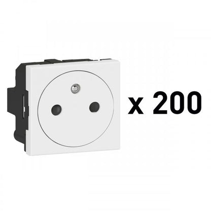 LEGRAND - Surface Power Outlet (x200) Mosaic - 2P+E - 2 modules - white - Manufacturer Ref.: 077199L